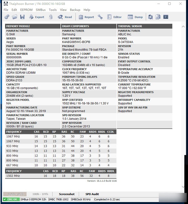 Thaiphoon Burner绿色破解版(台风内存检测软件) V16.3.4.0