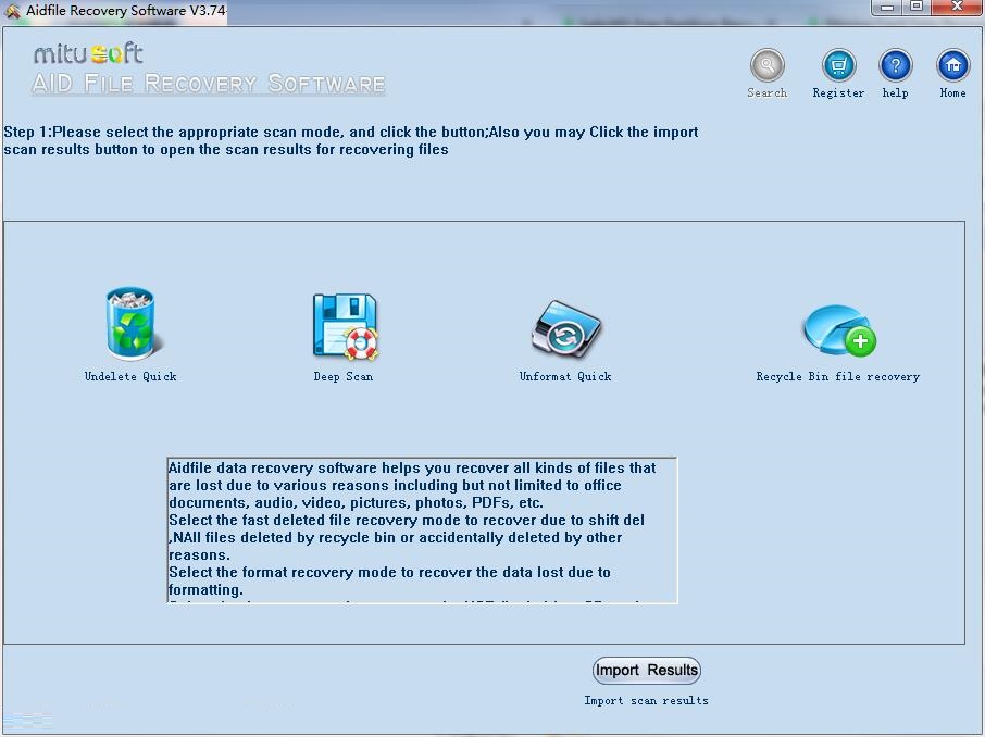 Aidfile Recovery Software破解版(数据恢复软件) V3.7.7