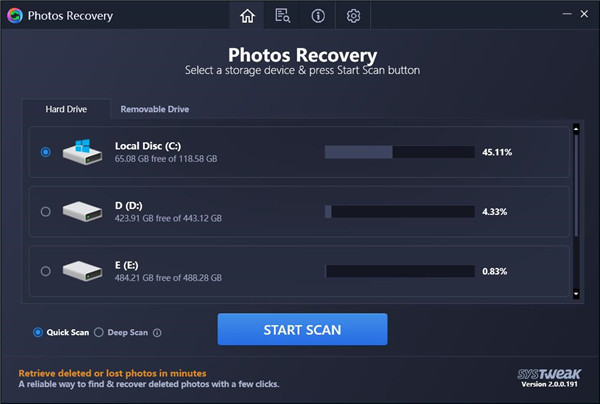 Systweak Photos Recovery破解版 V2.1
